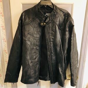 New Diamond Plate Buffalo Leather Jacket 2 X